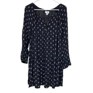 Old Navy Women's Long Sleeve Lined Black Midi Dress Size LG